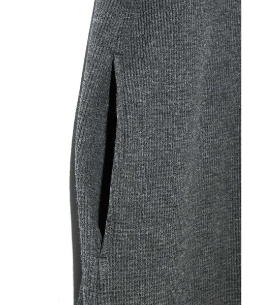 MIDIUMISOLID（ミディウミソリッド）の「MIDIUMISOLID for Ladies ワッフルワンピース（ワンピース・レディース・ブラック/キナリ/グレー・FREE）」の18枚目の写真