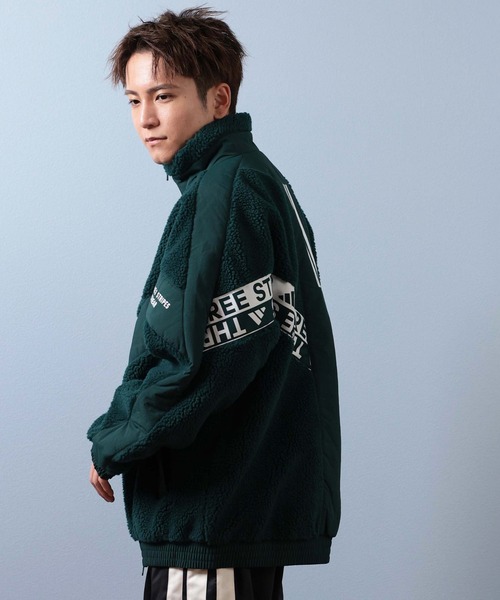 adidas(アディダス)の「adidas/アディダス ボアジャケット ルーズフィット フリース CS116(ブルゾン・メンズ・グリーン/ライトグレー/ブラック・3XL/2XL/XL/L/M)」の17枚目の写真