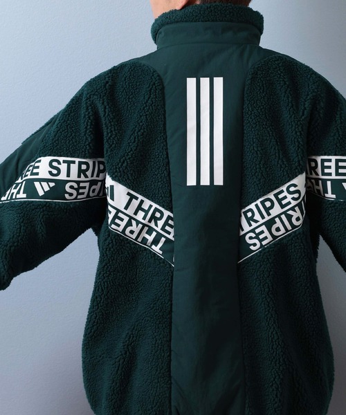 adidas(アディダス)の「adidas/アディダス ボアジャケット ルーズフィット フリース CS116(ブルゾン・メンズ・グリーン/ライトグレー/ブラック・3XL/2XL/XL/L/M)」の22枚目の写真