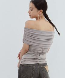 STUDIOUS（ステュディオス）の「【determ/デターム】《STUDIOUS別注》OFF SHOULDER TOPS/オフショルダートップス（Tシャツ/カットソー）」