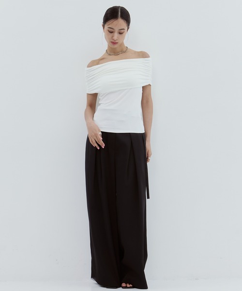 determ/デターム】《STUDIOUS別注》OFF SHOULDER TOPS/オフ