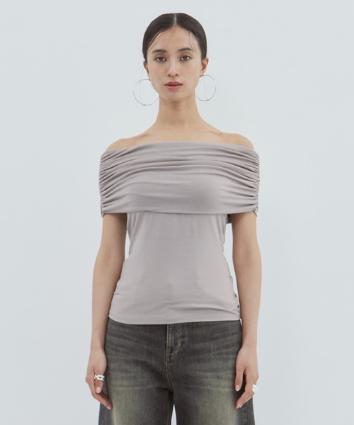 determ オフショルトップス determ/デターム】《STUDIOUS別注》OFF SHOULDER TOPS/オフショルダー