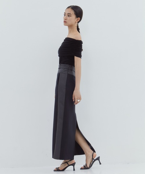 determi; STUDIOUSオフショルダー トップス ホワイト 別注OFF SHOULDER TOPS(0 WHITE): determ: WOMENS｜ STUDIOUS