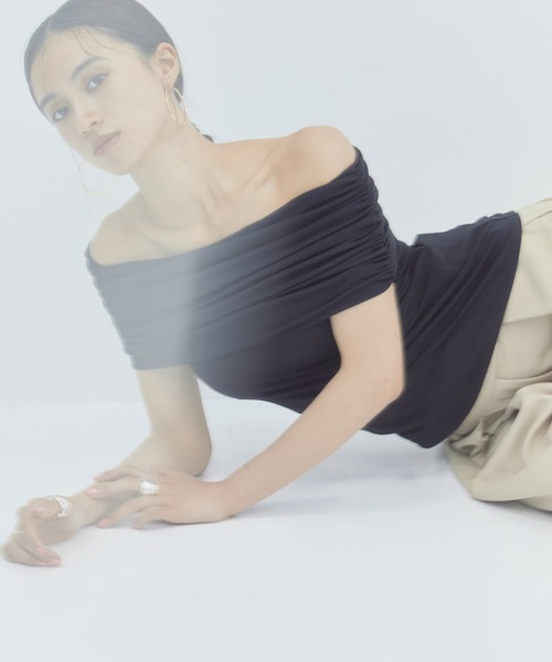 determ/デターム】《STUDIOUS別注》OFF SHOULDER TOPS/オフショルダー