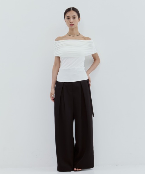 determ/デターム】《STUDIOUS別注》OFF SHOULDER TOPS/オフショルダー