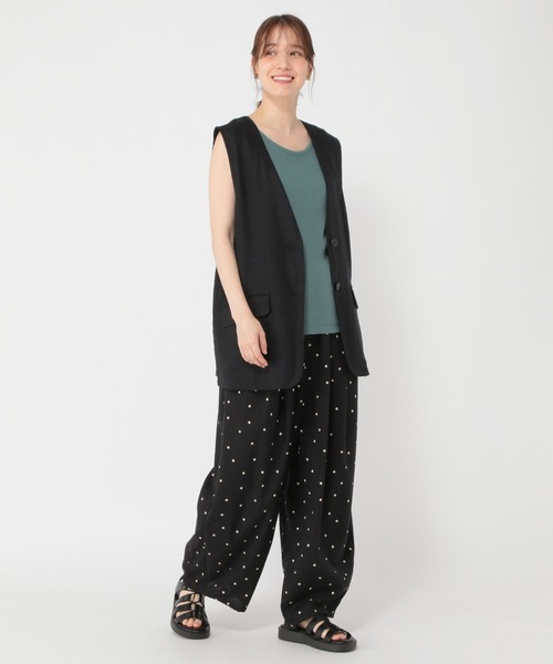 新品　mudoca ムドカ　リネン スカラップ　ジレ　ベスト　リネン 100% 新品 mudoca ムドカ リネン スカラップ ジレ ベスト リネン 100