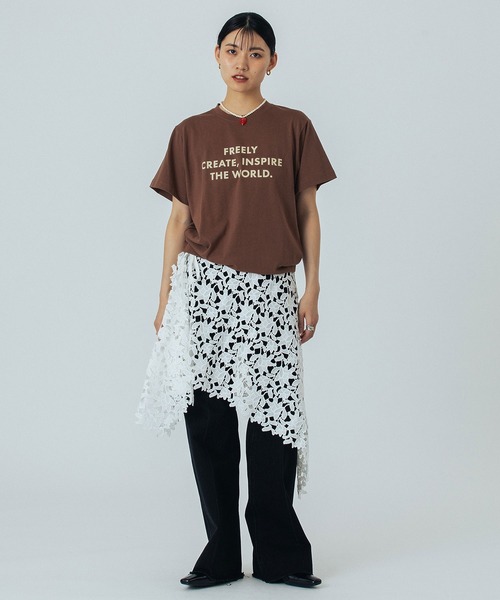 LOGO S/S TEE（Tシャツ/カットソー）｜ROSE BUD（ローズバッド