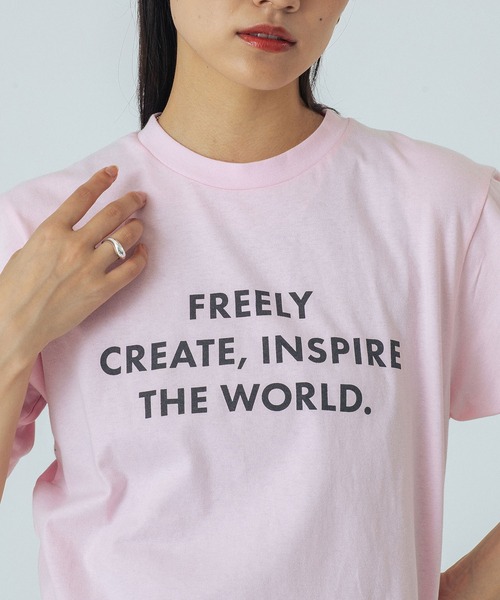 ROSE BUD(ローズバッド)の「LOGO S/S TEE(Tシャツ/カットソー・レディース・ライトブルー/オフホワイト/ブラウン/ピンク・ONE SIZE)」の16枚目の写真