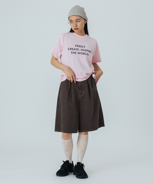 ROSE BUD(ローズバッド)の「LOGO S/S TEE(Tシャツ/カットソー・レディース・ライトブルー/オフホワイト/ブラウン/ピンク・ONE SIZE)」の12枚目の写真