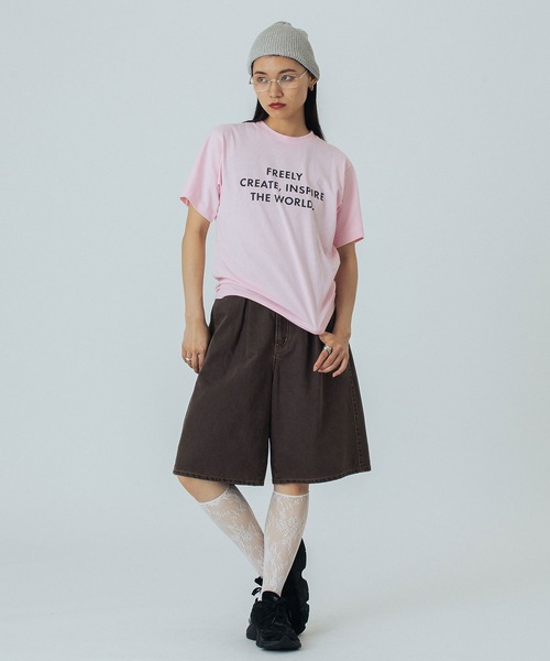 ROSE BUD(ローズバッド)の「LOGO S/S TEE(Tシャツ/カットソー・レディース・ライトブルー/オフホワイト/ブラウン/ピンク・ONE SIZE)」の11枚目の写真