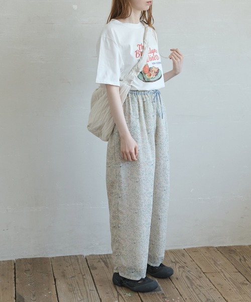 Crisp(クリスプ)の「ボタニカルシフォンパンツ(その他パンツ・レディース・ブルー/オレンジ・FREE)」の5枚目の写真