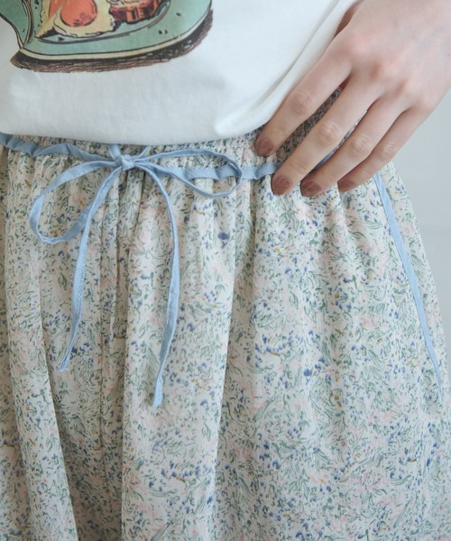 Crisp(クリスプ)の「ボタニカルシフォンパンツ(その他パンツ・レディース・ブルー/オレンジ・FREE)」の9枚目の写真