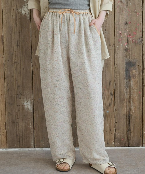 Crisp(クリスプ)の「ボタニカルシフォンパンツ(その他パンツ・レディース・ブルー/オレンジ・FREE)」の14枚目の写真