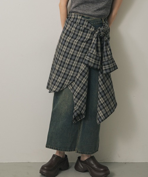 SENSE OF PLACE by URBAN RESEARCH(センスオブプレイスバイアーバンリサーチ)の「『UR TECH』『UVカット』チェックルーズシャツ(シャツ/ブラウス・レディース・ブラウン系その他/ベージュ系その他/ブラック系その他・ONE)」の2枚目の写真