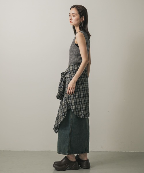 SENSE OF PLACE by URBAN RESEARCH(センスオブプレイスバイアーバンリサーチ)の「『UR TECH』『UVカット』チェックルーズシャツ(シャツ/ブラウス・レディース・ブラウン系その他/ベージュ系その他/ブラック系その他・ONE)」の9枚目の写真