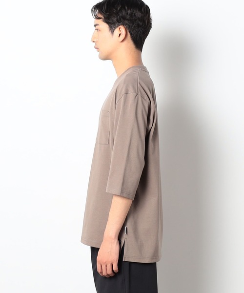 Grand PARK(グランドパーク)の「BROOKLYN OVERALL<ブルックリンオーバーオール>USAコットン七分袖Tシャツ(Tシャツ/カットソー・メンズ・ブラック/ホワイト・LARGE/MEDIUM)」の5枚目の写真