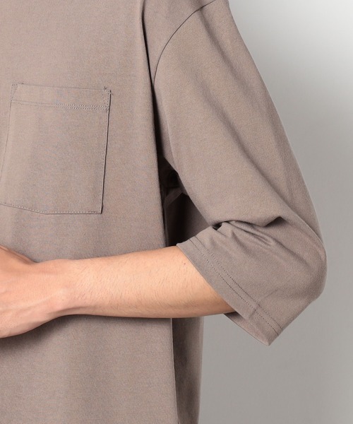 Grand PARK(グランドパーク)の「BROOKLYN OVERALL<ブルックリンオーバーオール>USAコットン七分袖Tシャツ(Tシャツ/カットソー・メンズ・ブラック/ホワイト・LARGE/MEDIUM)」の6枚目の写真