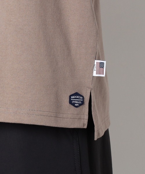 Grand PARK(グランドパーク)の「BROOKLYN OVERALL<ブルックリンオーバーオール>USAコットン七分袖Tシャツ(Tシャツ/カットソー・メンズ・ブラック/ホワイト・LARGE/MEDIUM)」の9枚目の写真