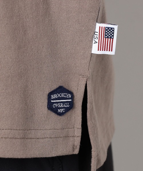 Grand PARK(グランドパーク)の「BROOKLYN OVERALL<ブルックリンオーバーオール>USAコットン七分袖Tシャツ(Tシャツ/カットソー・メンズ・ブラック/ホワイト・LARGE/MEDIUM)」の7枚目の写真