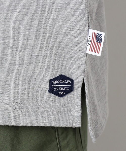 Grand PARK(グランドパーク)の「BROOKLYN OVERALL<ブルックリンオーバーオール>USAコットン七分袖Tシャツ(Tシャツ/カットソー・メンズ・ブラック/ホワイト・LARGE/MEDIUM)」の13枚目の写真