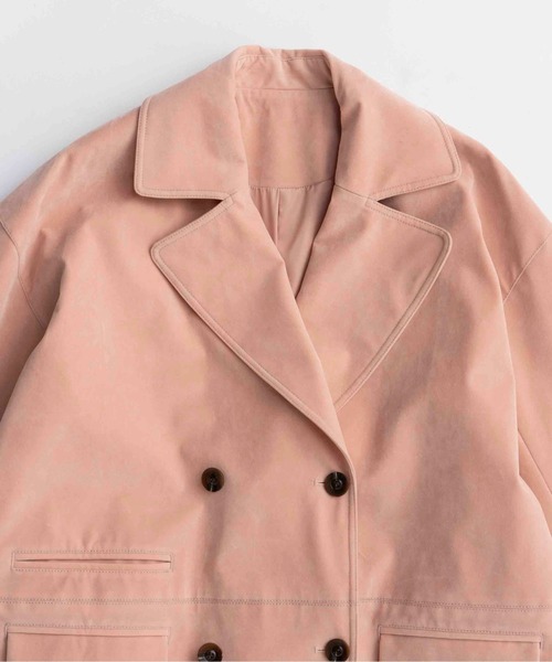 MAISON SPECIAL（メゾンスペシャル）の「Suede Trench Coat/スウェードトレンチコート（トレンチコート・レディース・ピンク/ブラウン/ブラック・FREE）」の4枚目の写真