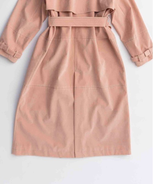 MAISON SPECIAL（メゾンスペシャル）の「Suede Trench Coat/スウェードトレンチコート（トレンチコート・レディース・ピンク/ブラウン/ブラック・FREE）」の12枚目の写真