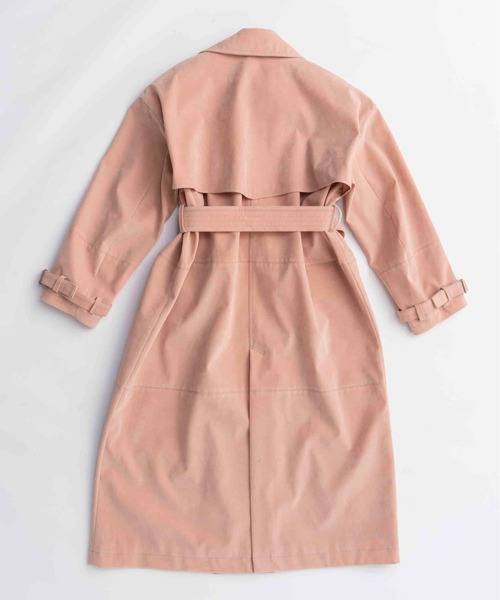 MAISON SPECIAL（メゾンスペシャル）の「Suede Trench Coat/スウェードトレンチコート（トレンチコート・レディース・ピンク/ブラウン/ブラック・FREE）」の9枚目の写真