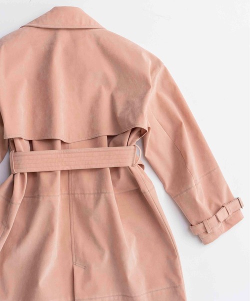 MAISON SPECIAL（メゾンスペシャル）の「Suede Trench Coat/スウェードトレンチコート（トレンチコート・レディース・ピンク/ブラウン/ブラック・FREE）」の11枚目の写真