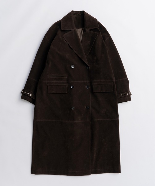 MAISON SPECIAL（メゾンスペシャル）の「Suede Trench Coat/スウェードトレンチコート（トレンチコート・レディース・ピンク/ブラウン/ブラック・FREE）」の22枚目の写真