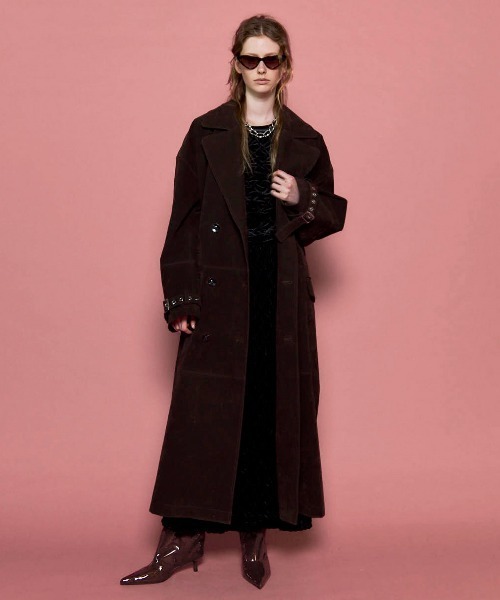 セール】Suede Trench Coat/スウェードトレンチコート（トレンチコート