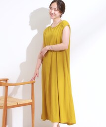 DRESKIP | 【S-LL/ひんやり】切替ラインですっきりと 1枚で着られるロングワンピース(ワンピース)