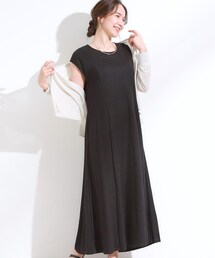 DRESKIP | 【S-LL/ひんやり】切替ラインですっきりと 1枚で着られるロングワンピース(ワンピース)