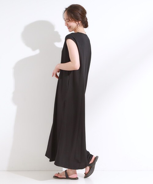 セール】【S-LL/ひんやり】切替ラインですっきりと 1枚で着られる