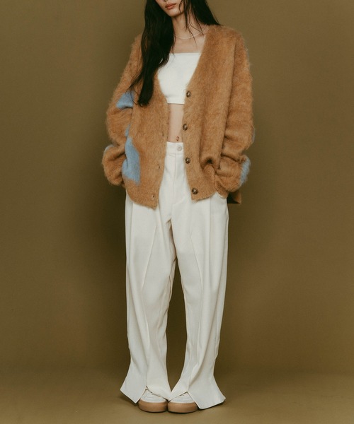 Knuth Marf（クヌースマーフ）の「【Knuth Marf】front slit pants（スラックス・レディース・ブラック/ブラウン/ホワイト・XS/S）」の16枚目の写真