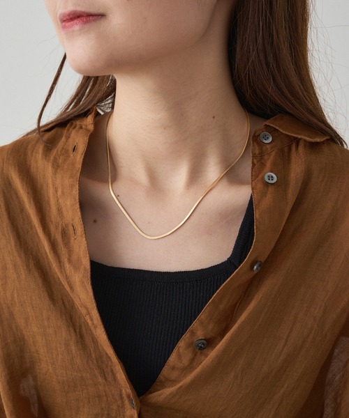 PUAL CE CIN（ピュアルセシン）の「スネークチェーンネックレス（ネックレス・レディース・シルバー/ゴールド・FREE）」の7枚目の写真