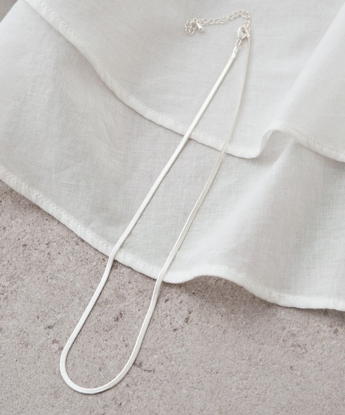 PUAL CE CIN（ピュアルセシン）の「スネークチェーンネックレス（ネックレス・レディース・シルバー/ゴールド・FREE）」の3枚目の写真