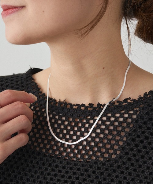 PUAL CE CIN（ピュアルセシン）の「スネークチェーンネックレス（ネックレス・レディース・シルバー/ゴールド・FREE）」の4枚目の写真