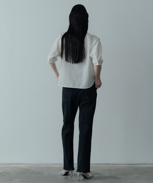 GALLEST（ギャレスト）の「ボトルネックブラウス（シャツ/ブラウス・レディース・サックスブルー/ブラック/ホワイト・38）」の19枚目の写真