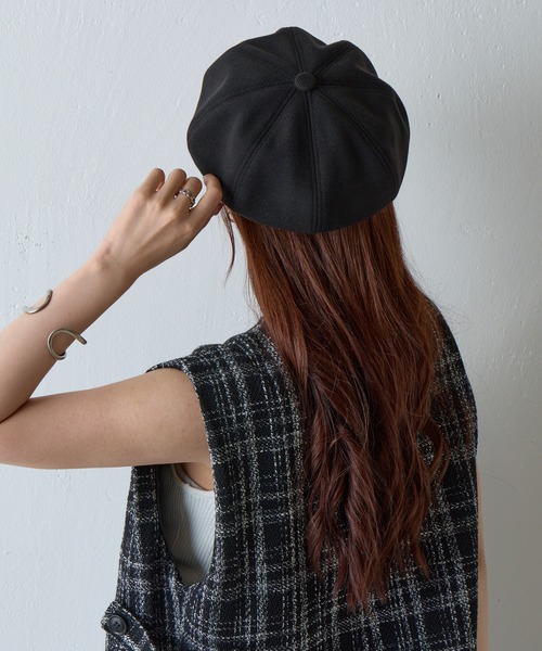 COLONY 2139（コロニートゥーワンスリーナイン）の「パイピングキャスケット（キャスケット・レディース・ブラック/ベージュ・FREE）」の4枚目の写真