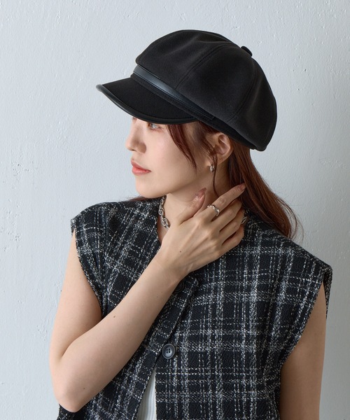 COLONY 2139（コロニートゥーワンスリーナイン）の「パイピングキャスケット（キャスケット・レディース・ブラック/ベージュ・FREE）」の3枚目の写真