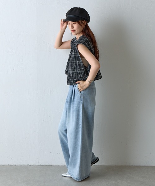 COLONY 2139（コロニートゥーワンスリーナイン）の「パイピングキャスケット（キャスケット・レディース・ブラック/ベージュ・FREE）」の6枚目の写真