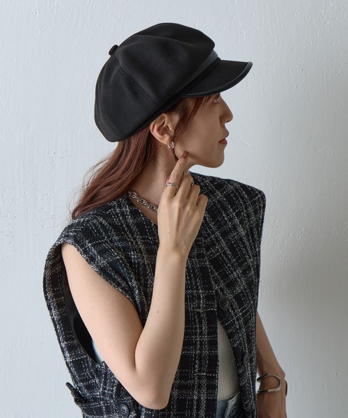 COLONY 2139（コロニートゥーワンスリーナイン）の「パイピングキャスケット（キャスケット・レディース・ブラック/ベージュ・FREE）」の5枚目の写真