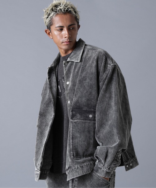 DANKE SCHON(ダンケシェーン)の「DankeSchon/ダンケシェーン/8WELL COURDUROY CHEMICAL COVERALLS(カバーオール・メンズ・ブラック/ベージュ・S/M/L)」の2枚目の写真