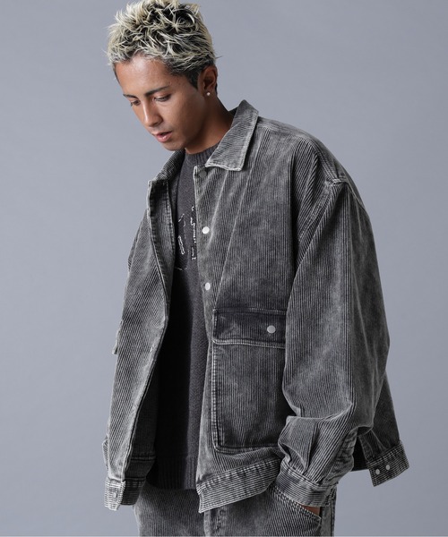 DANKE SCHON(ダンケシェーン)の「DankeSchon/ダンケシェーン/8WELL COURDUROY CHEMICAL COVERALLS(カバーオール・メンズ・ブラック/ベージュ・S/M/L)」の4枚目の写真