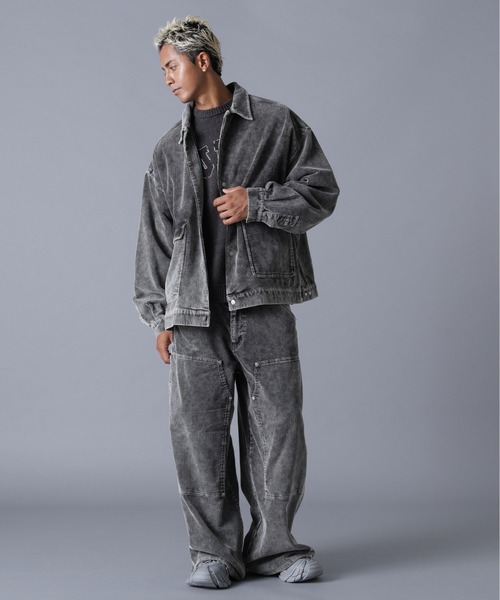 DANKE SCHON(ダンケシェーン)の「DankeSchon/ダンケシェーン/8WELL COURDUROY CHEMICAL COVERALLS(カバーオール・メンズ・ブラック/ベージュ・S/M/L)」の9枚目の写真