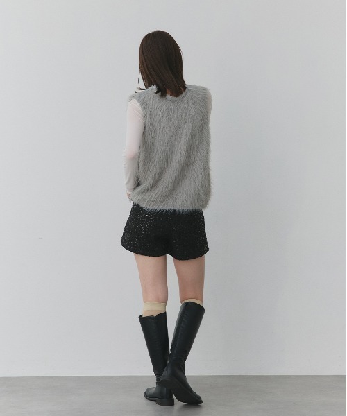 ad thie(アドティエ)の「スパンコール フラワー ショートパンツ(その他パンツ・レディース・オフホワイト/ブラック・FREE)」の18枚目の写真