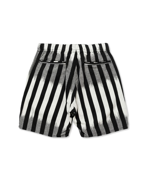 CALEE（キャリー）の「KASURI STRIPE JACQUARD EASY SHORTS（その他パンツ・メンズ・ブラック×ホワイト・LARGE/MEDIUM）」の2枚目の写真