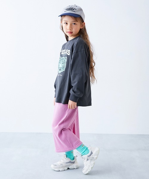 devirock（デビロック）の「おめかし リブスリットスカート（スカート・キッズ・ブラウン系/グレー系/パープル系/ブラック系/ベージュ系/ピンク系/杢グレー・100cm/110cm/120cm/130cm/140cm/150cm/160cm）」の21枚目の写真