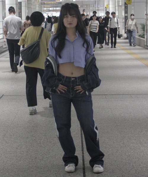 amok（アモク）の「TWO-IN-ONE DENIM PANTS（デニムパンツ・メンズ・ライトインディゴブルー/インディゴブルー・L/M/S）」の11枚目の写真