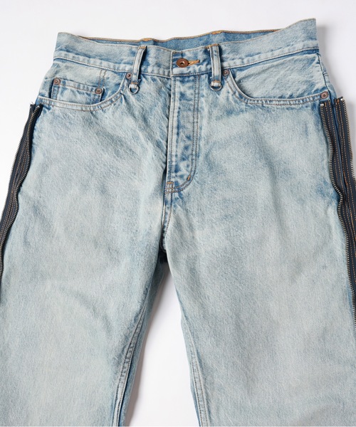 amok（アモク）の「TWO-IN-ONE DENIM PANTS（デニムパンツ・メンズ・ライトインディゴブルー/インディゴブルー・L/M/S）」の15枚目の写真